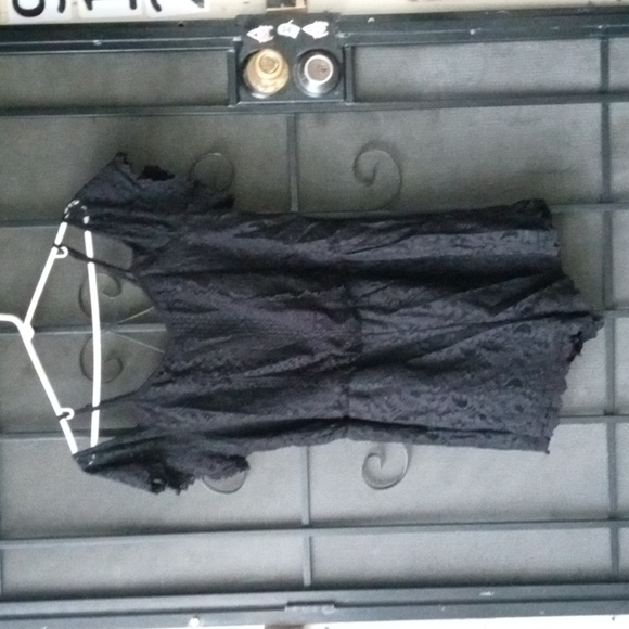 Pants - 💜 4/$24 lace off the shoulder romper brand unknown size large